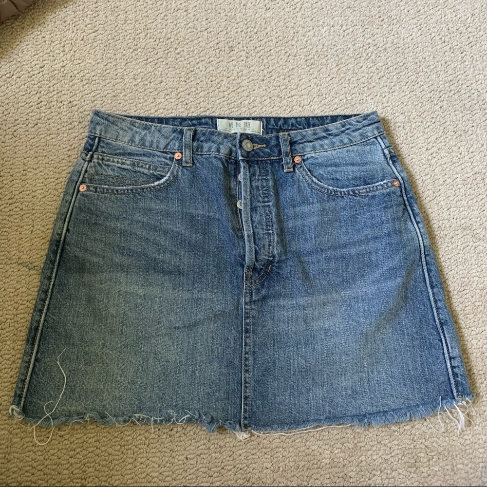 Free people denim skirt